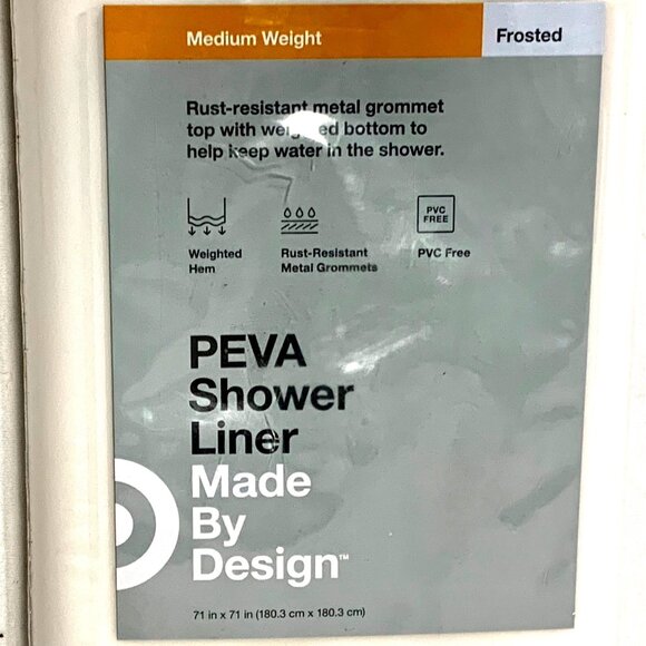 Shower Tub Liner Frosted Clear 71” x 71” PEVA Medium Weight Made by Design™ - Picture 3 of 9